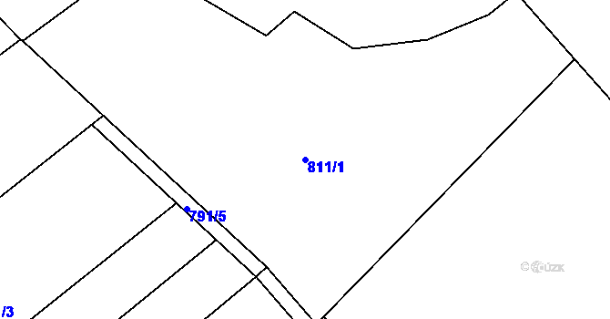 Parcela st. 811/1 v KÚ Darkovičky, Katastrální mapa