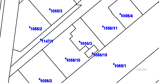 Parcela st. 1056/3 v KÚ Darkovičky, Katastrální mapa