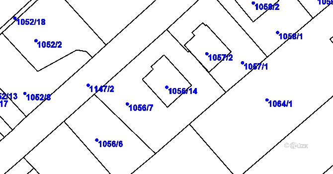 Parcela st. 1056/14 v KÚ Darkovičky, Katastrální mapa