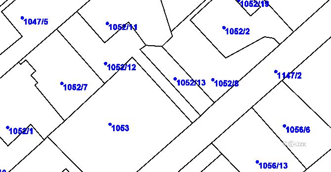 Parcela st. 1052/17 v KÚ Darkovičky, Katastrální mapa