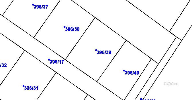 Parcela st. 396/39 v KÚ Darkovičky, Katastrální mapa