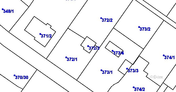 Parcela st. 372/3 v KÚ Darkovičky, Katastrální mapa