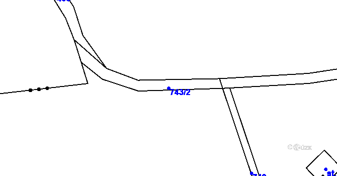 Parcela st. 743/2 v KÚ Hluchov, Katastrální mapa