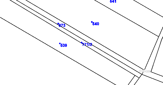 Parcela st. 771/2 v KÚ Hluchov, Katastrální mapa