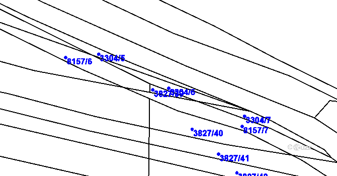 Parcela st. 3304/6 v KÚ Hluk, Katastrální mapa
