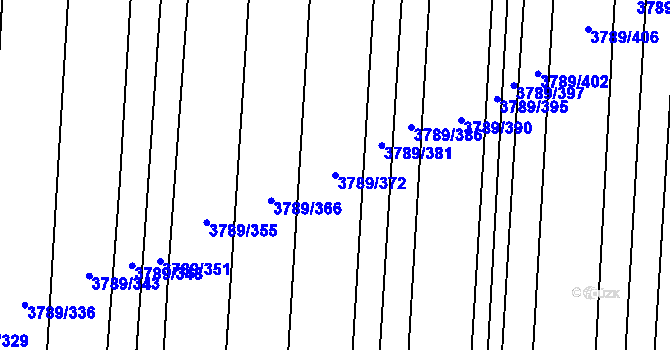 Parcela st. 3789/372 v KÚ Hluk, Katastrální mapa
