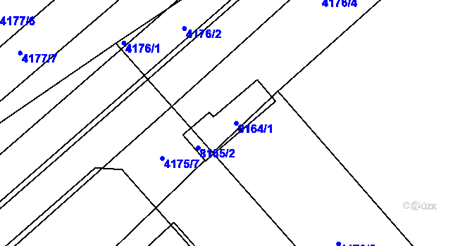 Parcela st. 8164/1 v KÚ Hluk, Katastrální mapa