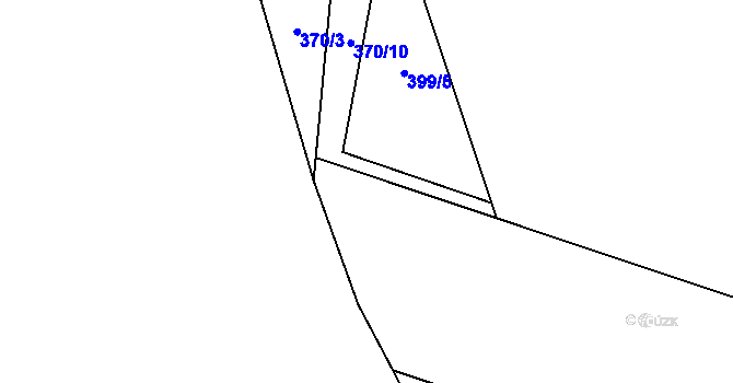 Parcela st. 370/11 v KÚ Hlušičky, Katastrální mapa