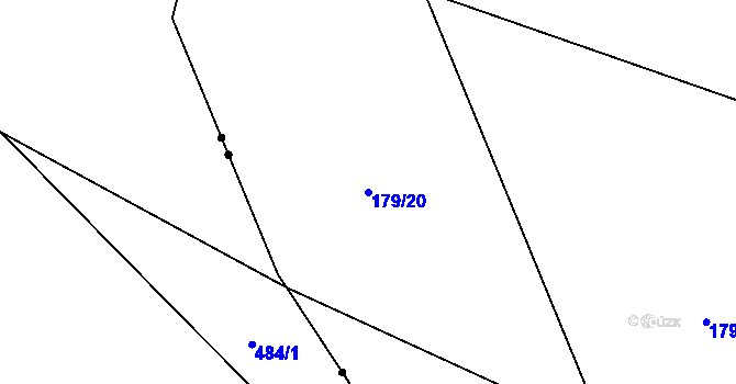 Parcela st. 179/20 v KÚ Hlušičky, Katastrální mapa