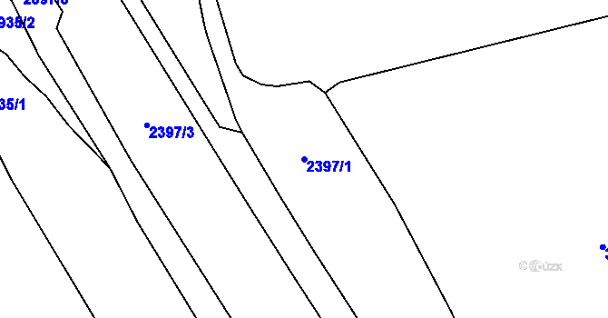 Parcela st. 2397/1 v KÚ Hnanice pod Troskami, Katastrální mapa