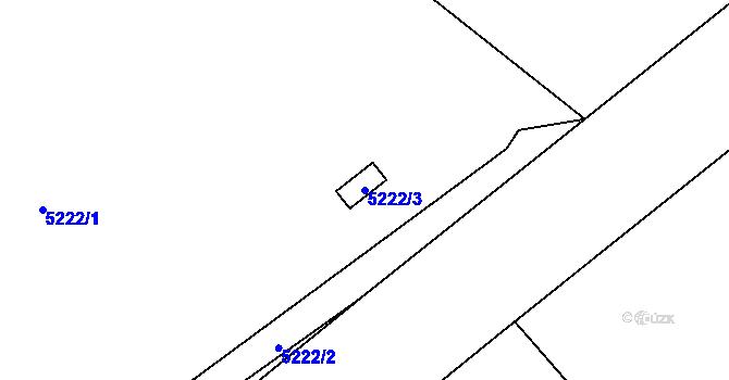 Parcela st. 5222/3 v KÚ Hnanice, Katastrální mapa