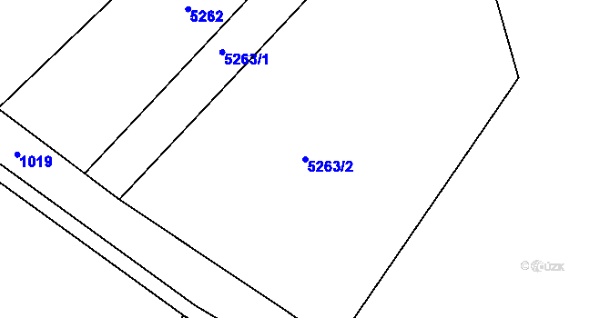 Parcela st. 5263/2 v KÚ Hnanice, Katastrální mapa