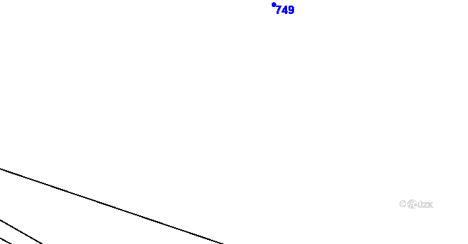 Parcela st. 750 v KÚ Hnanice, Katastrální mapa