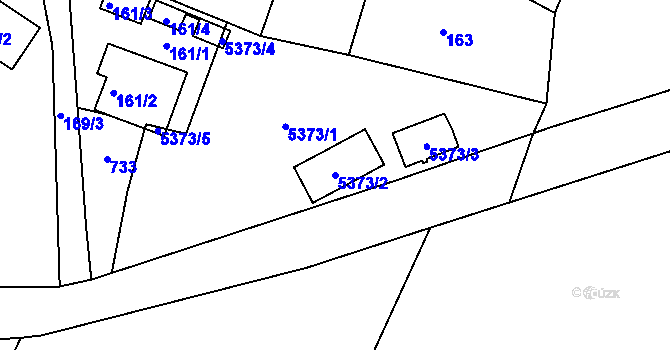 Parcela st. 5373/2 v KÚ Hnanice, Katastrální mapa