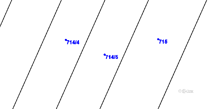 Parcela st. 714/5 v KÚ Hnanice, Katastrální mapa