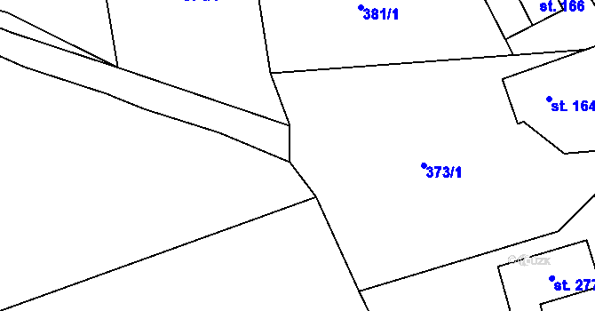 Parcela st. 647/4 v KÚ Hnátnice, Katastrální mapa