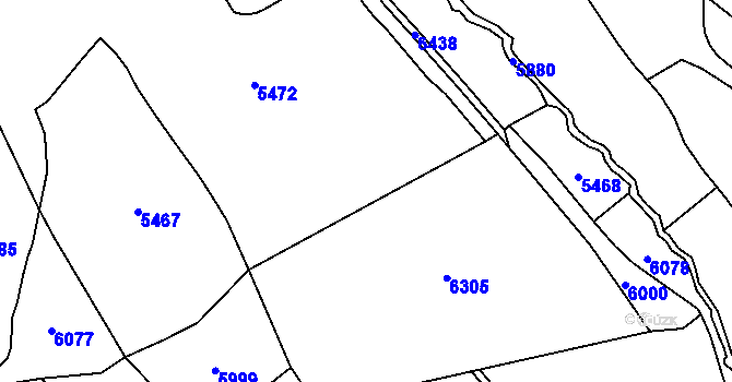 Parcela st. 1281/5 v KÚ Hnátnice, Katastrální mapa
