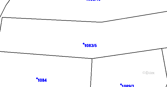Parcela st. 1083/5 v KÚ Hněvětice, Katastrální mapa