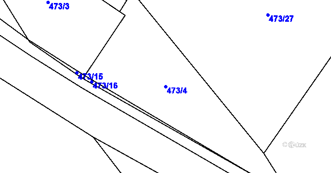 Parcela st. 473/4 v KÚ Hněvkovice u Ledče nad Sázavou, Katastrální mapa