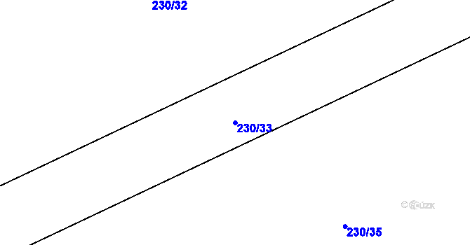 Parcela st. 230/33 v KÚ Hnojice, Katastrální mapa