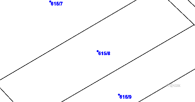 Parcela st. 615/8 v KÚ Hnojice, Katastrální mapa