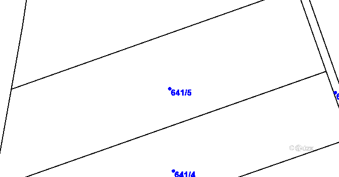Parcela st. 641/5 v KÚ Hnojice, Katastrální mapa