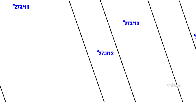 Parcela st. 273/12 v KÚ Židovice u Hnojnic, Katastrální mapa