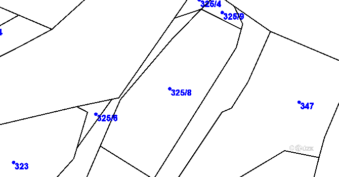 Parcela st. 325/8 v KÚ Hnojník, Katastrální mapa