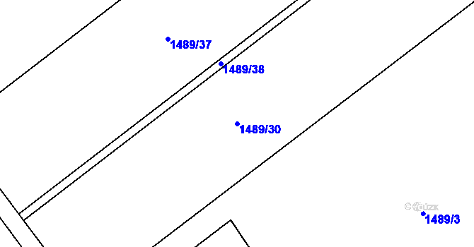 Parcela st. 1489/30 v KÚ Hnojník, Katastrální mapa