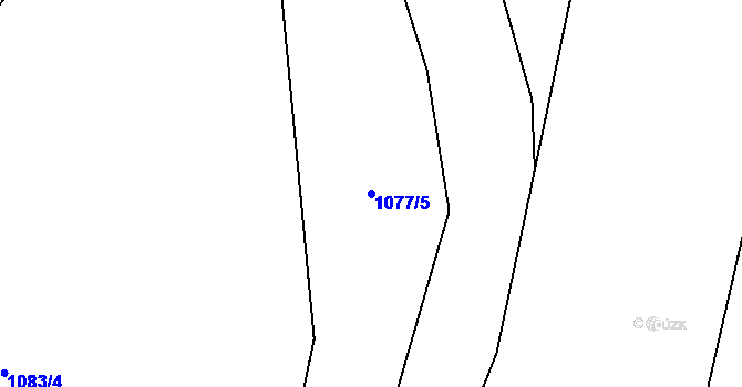 Parcela st. 1077/5 v KÚ Hnojník, Katastrální mapa