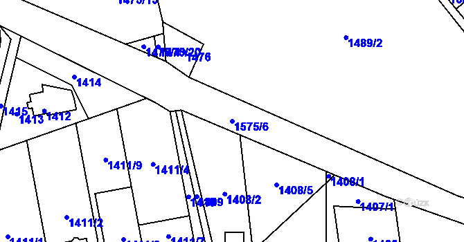 Parcela st. 1575/6 v KÚ Hnojník, Katastrální mapa