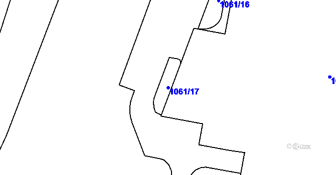 Parcela st. 1061/17 v KÚ Hnojník, Katastrální mapa