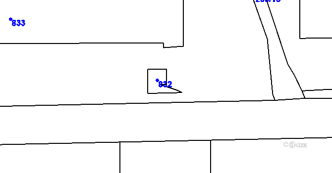 Parcela st. 122 v KÚ Hobšovice, Katastrální mapa