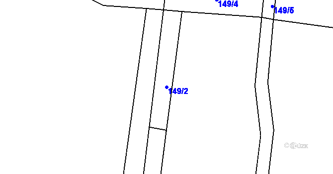 Parcela st. 149/2 v KÚ Hoděšovice, Katastrální mapa