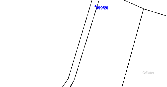 Parcela st. 399/4 v KÚ Hoděšovice, Katastrální mapa