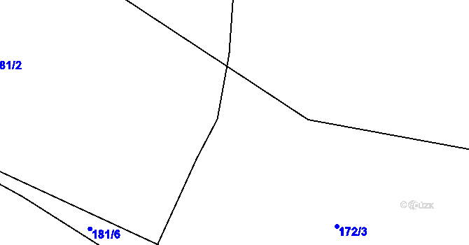 Parcela st. 181/4 v KÚ Hoděšovice, Katastrální mapa