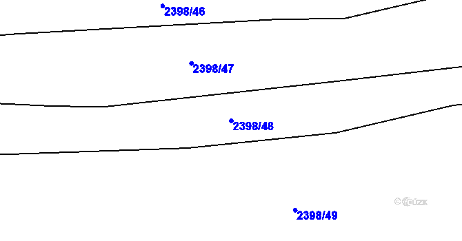 Parcela st. 2398/48 v KÚ Hodice, Katastrální mapa