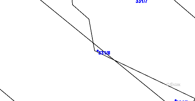 Parcela st. 331/8 v KÚ Hodkov, Katastrální mapa