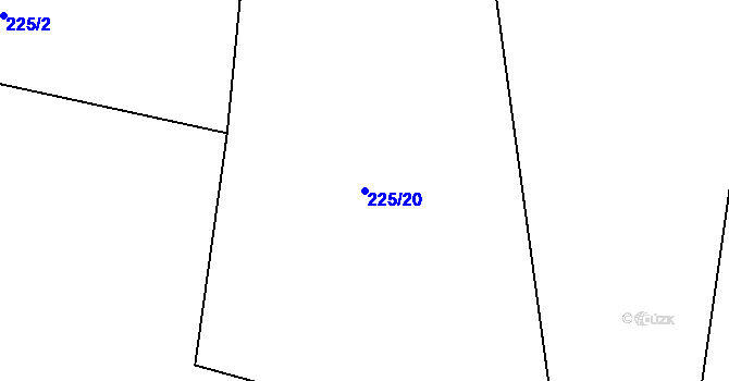 Parcela st. 225/20 v KÚ Želivec, Katastrální mapa