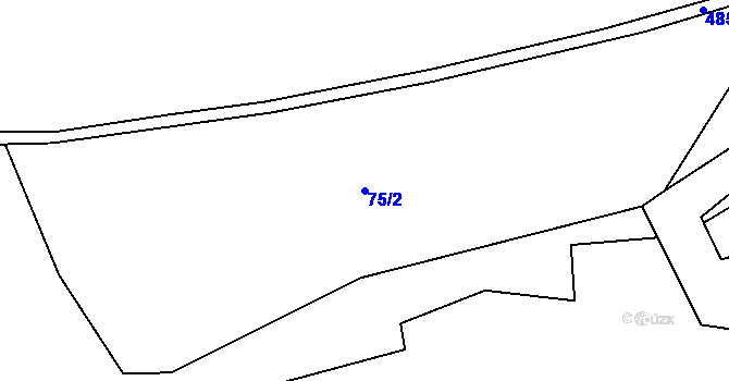 Parcela st. 75/2 v KÚ Hodonín u Kunštátu, Katastrální mapa