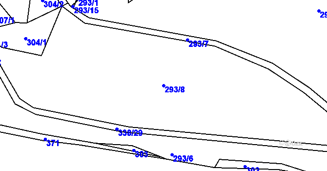 Parcela st. 293/8 v KÚ Hodonín u Kunštátu, Katastrální mapa