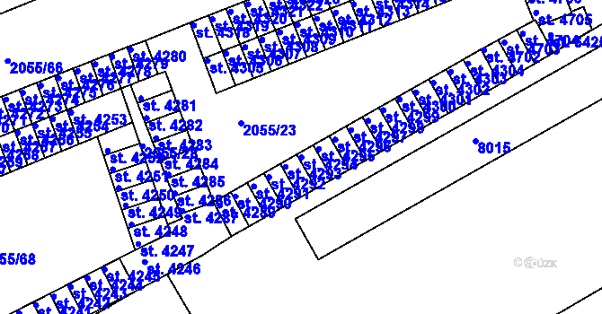Parcela st. 4294 v KÚ Hodonín, Katastrální mapa