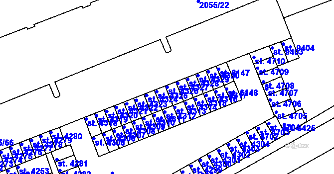 Parcela st. 4326 v KÚ Hodonín, Katastrální mapa