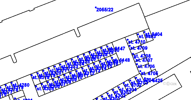 Parcela st. 4329 v KÚ Hodonín, Katastrální mapa