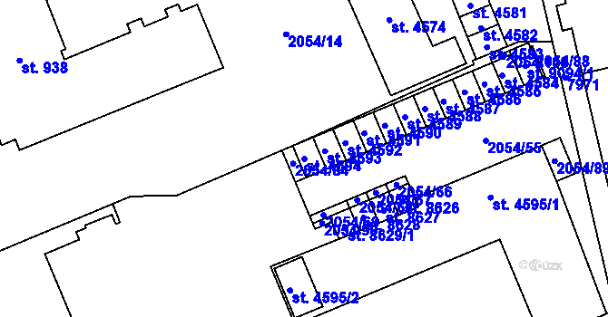 Parcela st. 4594 v KÚ Hodonín, Katastrální mapa
