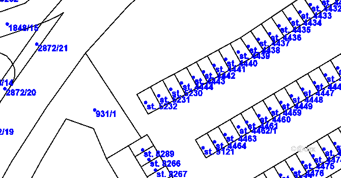 Parcela st. 5230 v KÚ Hodonín, Katastrální mapa