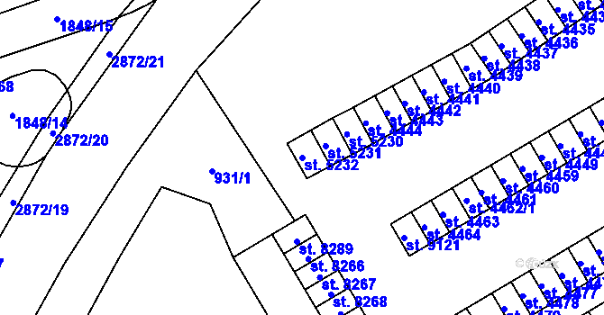 Parcela st. 5232 v KÚ Hodonín, Katastrální mapa