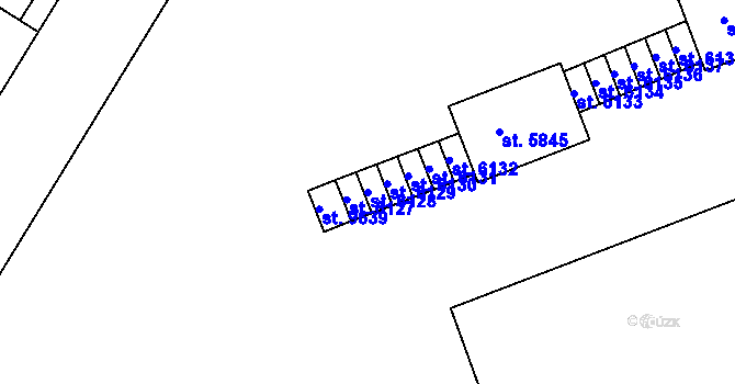 Parcela st. 6128 v KÚ Hodonín, Katastrální mapa
