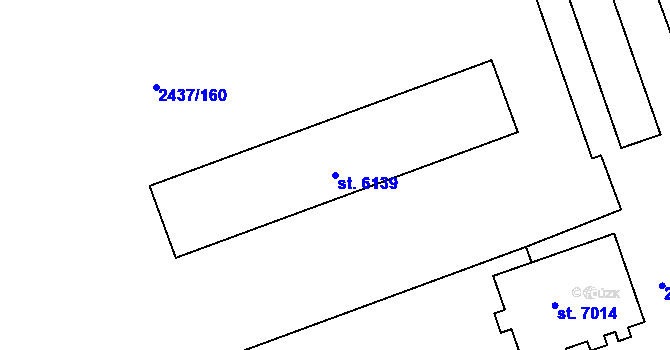 Parcela st. 6139 v KÚ Hodonín, Katastrální mapa