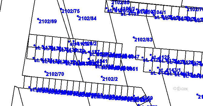 Parcela st. 6426 v KÚ Hodonín, Katastrální mapa